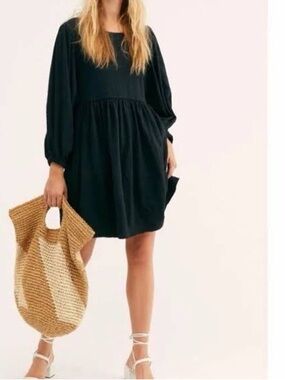 Free People Get Obsessed Black Dress